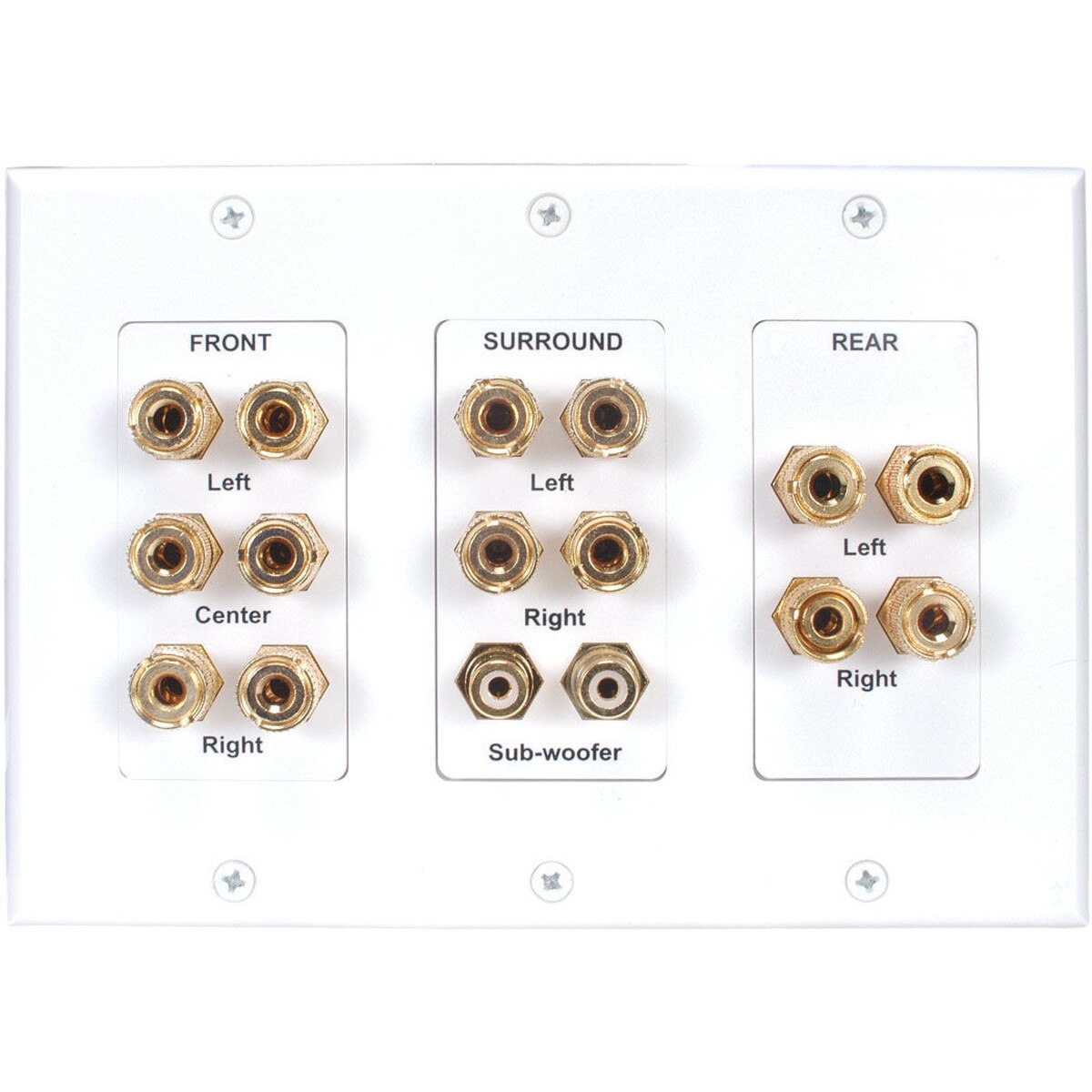 Wired Home WPI7.1 7.1 Channel Home Theater Speaker Wall Plate